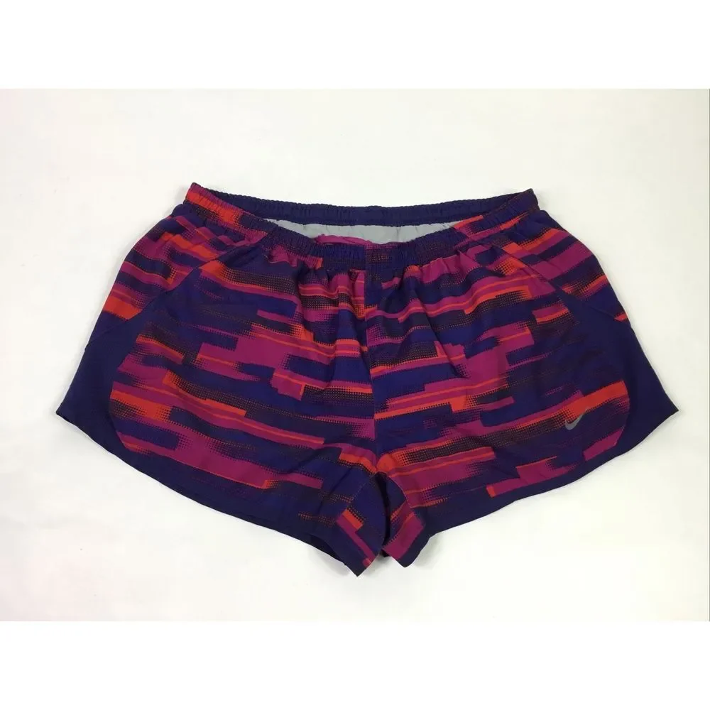 Nike Swim Board‎ Shorts Womens lined Blue multi color Draw string Size M